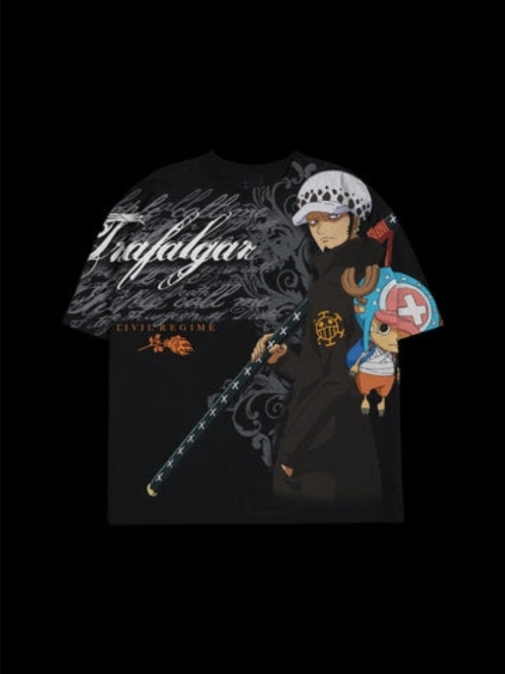 Civil Regime x One Piece Trafalgar Surgeon of Death 199x Oversized Tee Size L